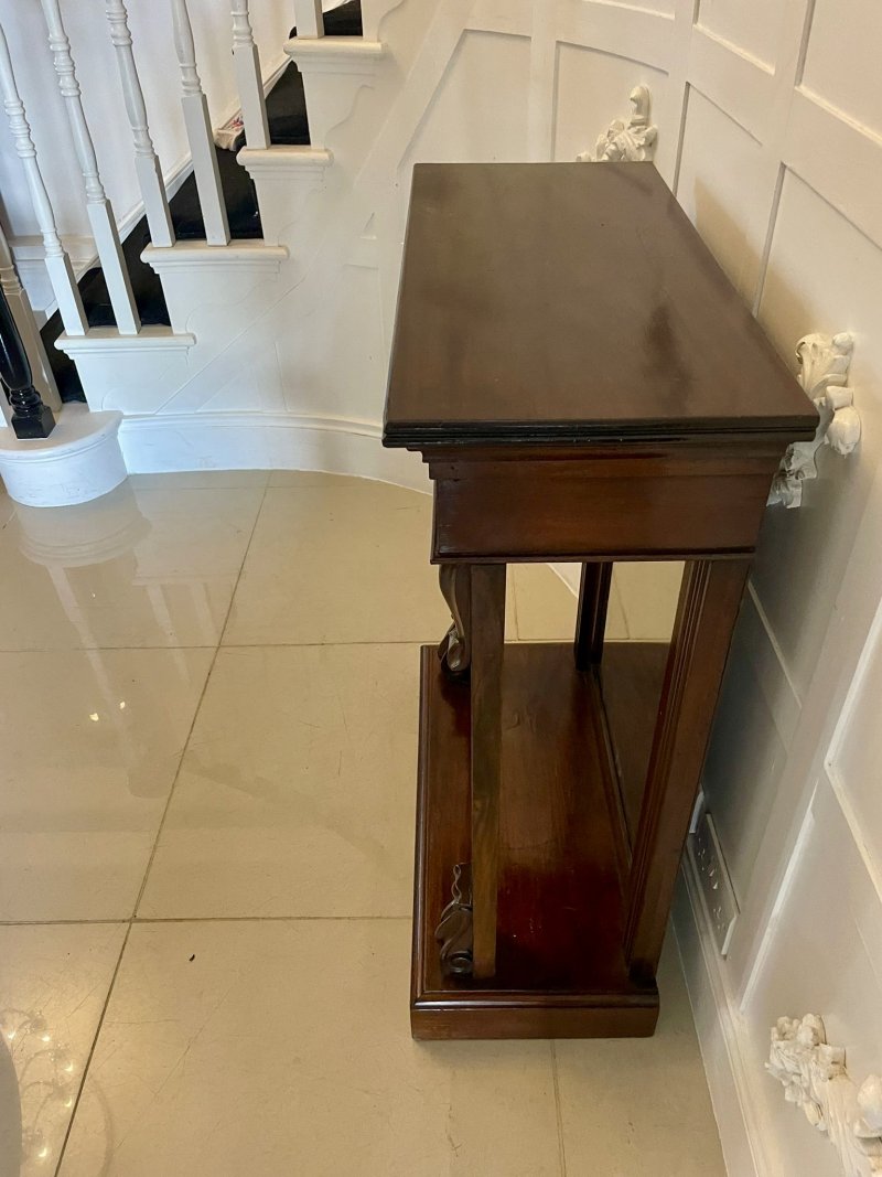 Fine Pair of Antique William IV Quality Mahogany Console Tables - Image 7